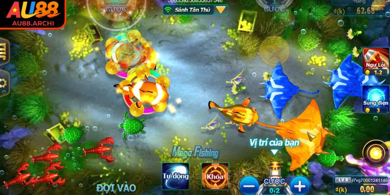 Vương Gia Đánh Cá AU88 - Sinh Vật Biển Và Mẹo Săn Thưởng 2 Vật phẩm hỗ trợ