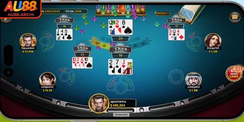 Tính điểm xì dách AU88